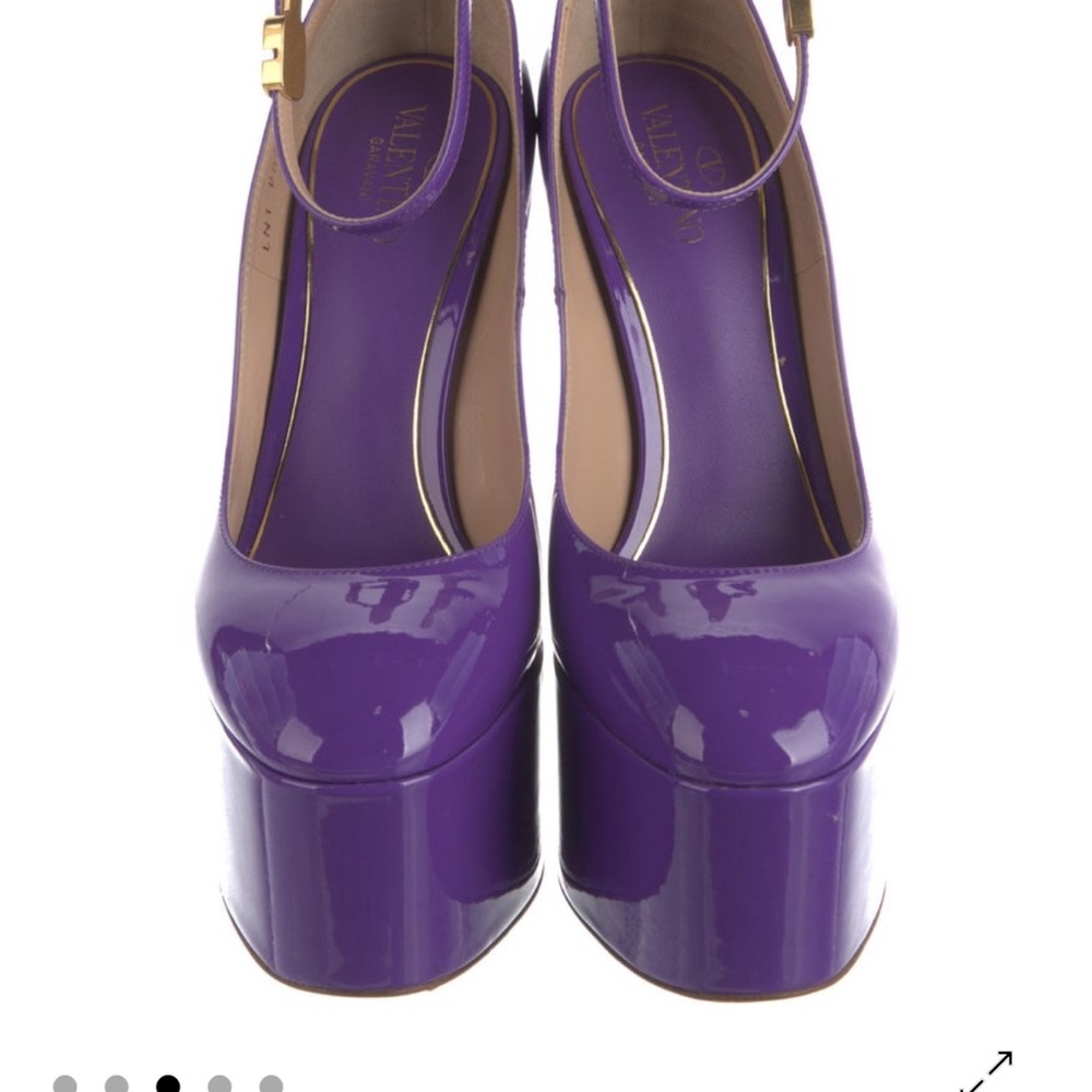Valentino Glossy Purple Platform Heels